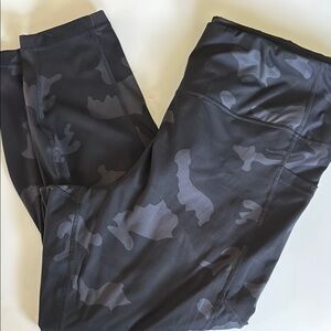 Yogalicious Luc Black Camouflage Leggings, 3x